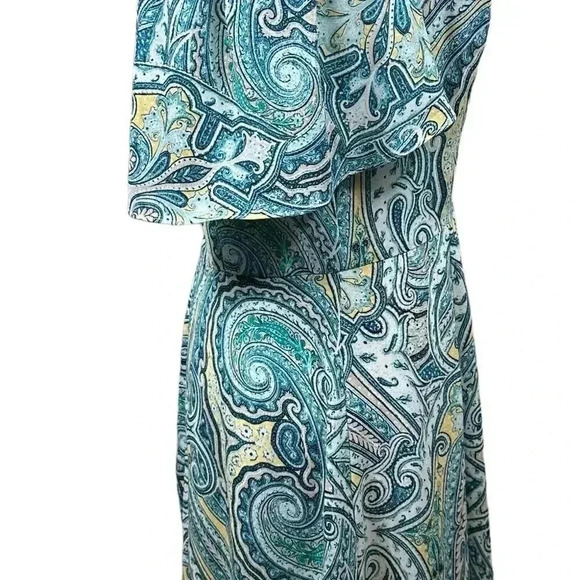 White House Black Market paisley print lined dress size 4 - Picture 8 of 9